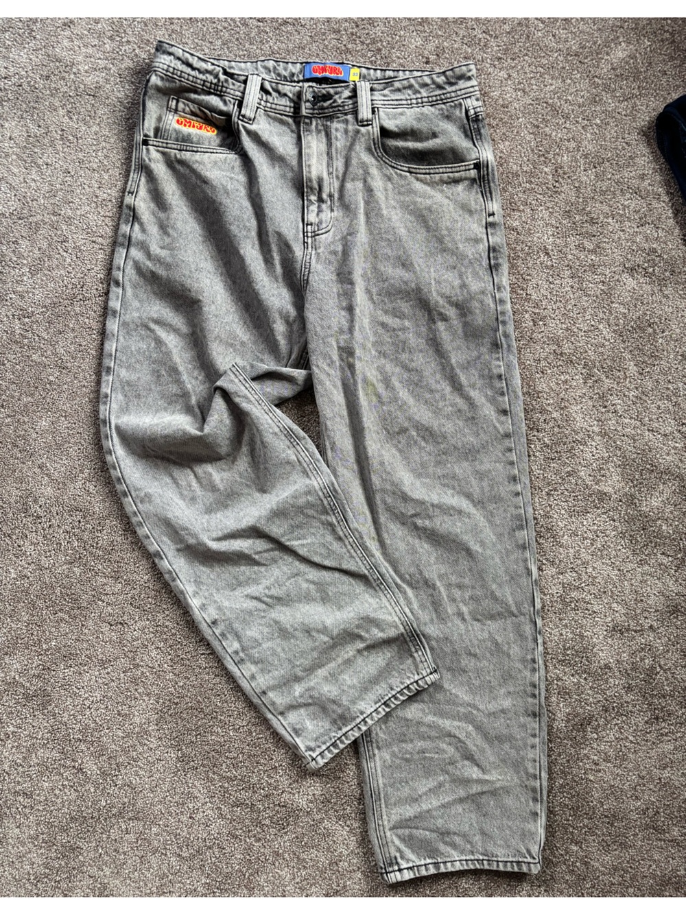 Empyre Scramble Grey Wash Loose Fit Skate Jeans